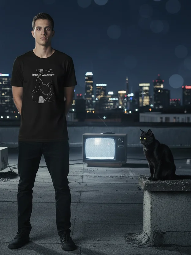 TV STATIC // Cat Logo T-shirt product image (2)