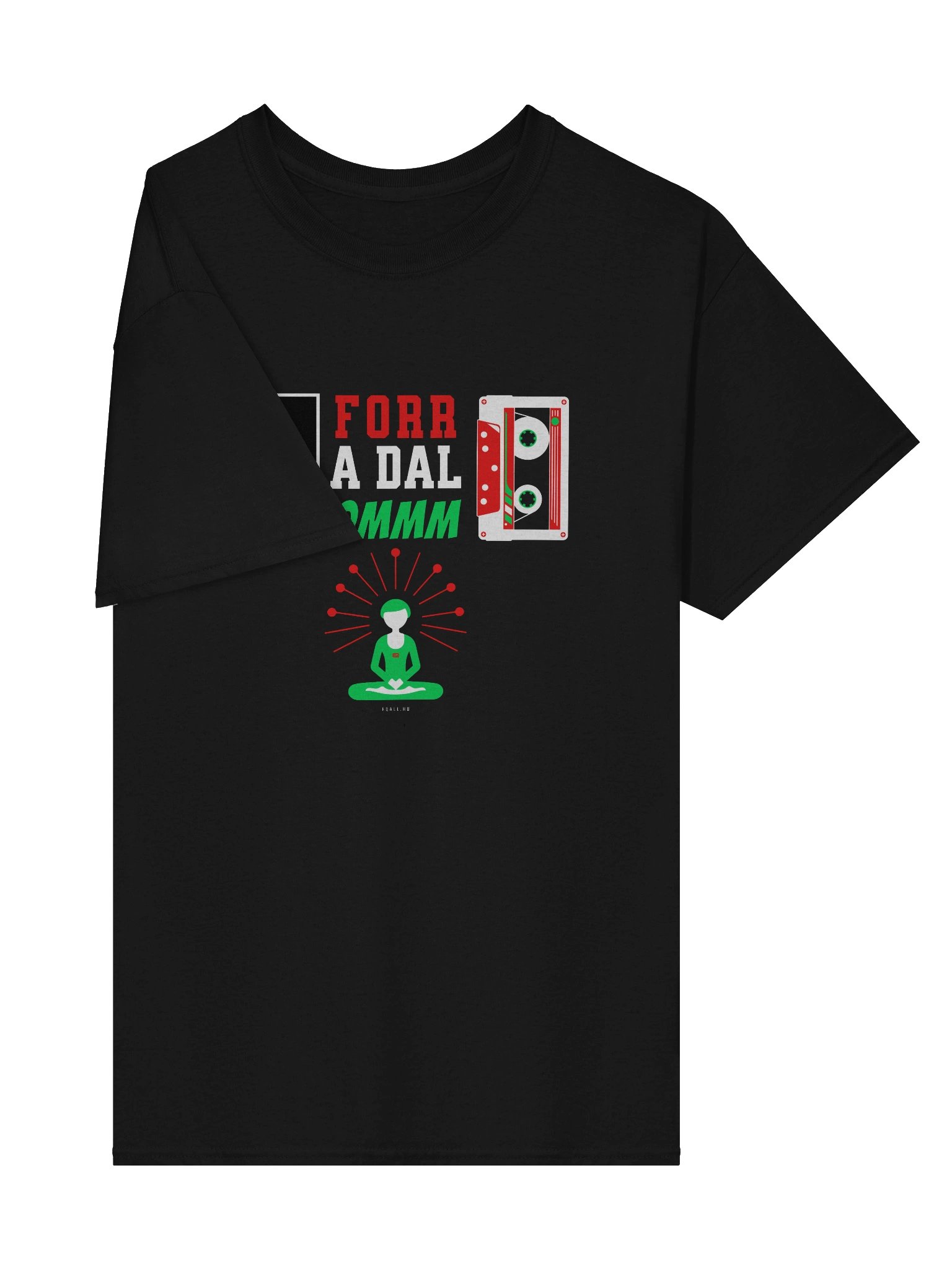 Forr A Dal Ommm Unisex 100% Pamut Gildan Dizájn_EQALL.hu® Originals_Piros / Fehér / Zöld product image (6)