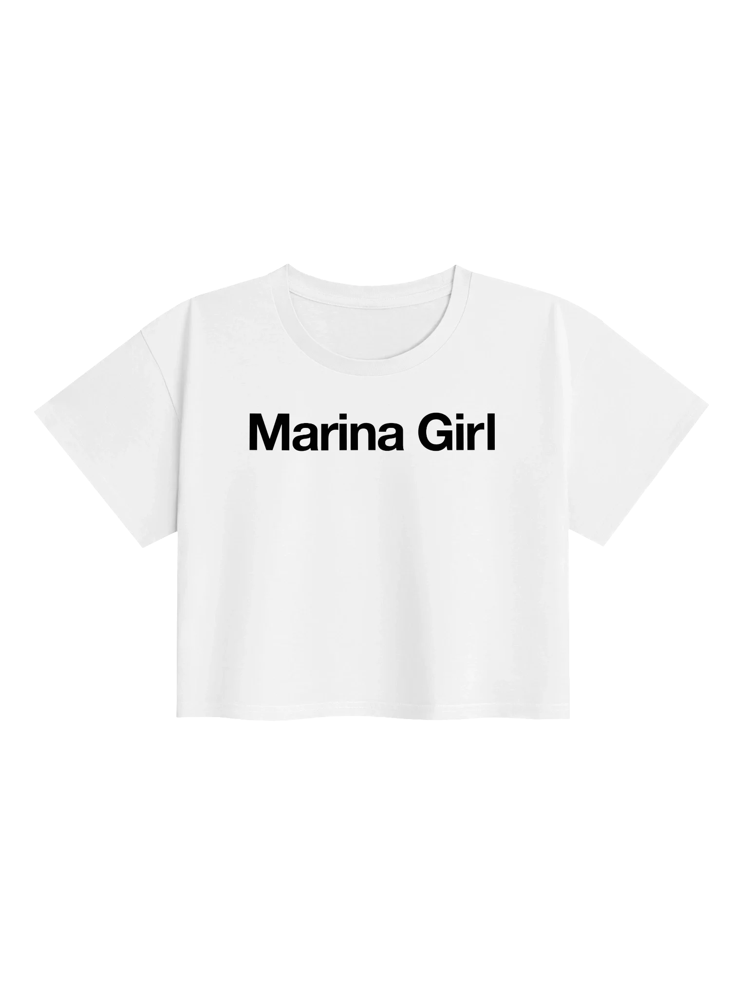 Marina Girl Crop Tee White