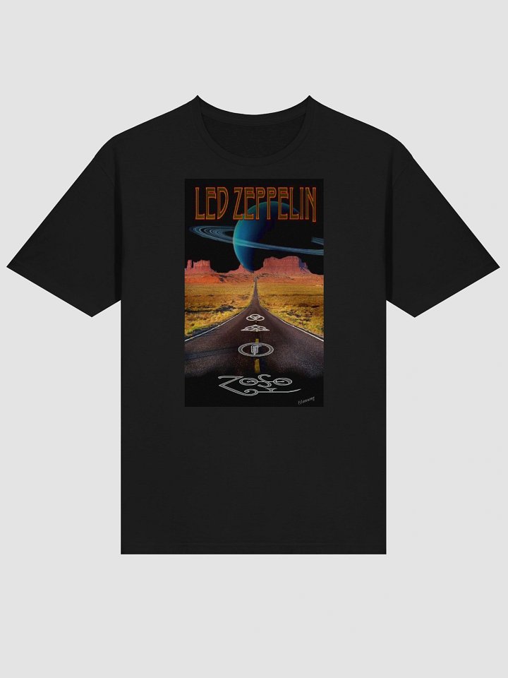 Led Zeppelin Zoso Symbols T-Shirt | Cosmic Road Rock Poster Graphic Tee | Classic Rock Shirt product image (2)