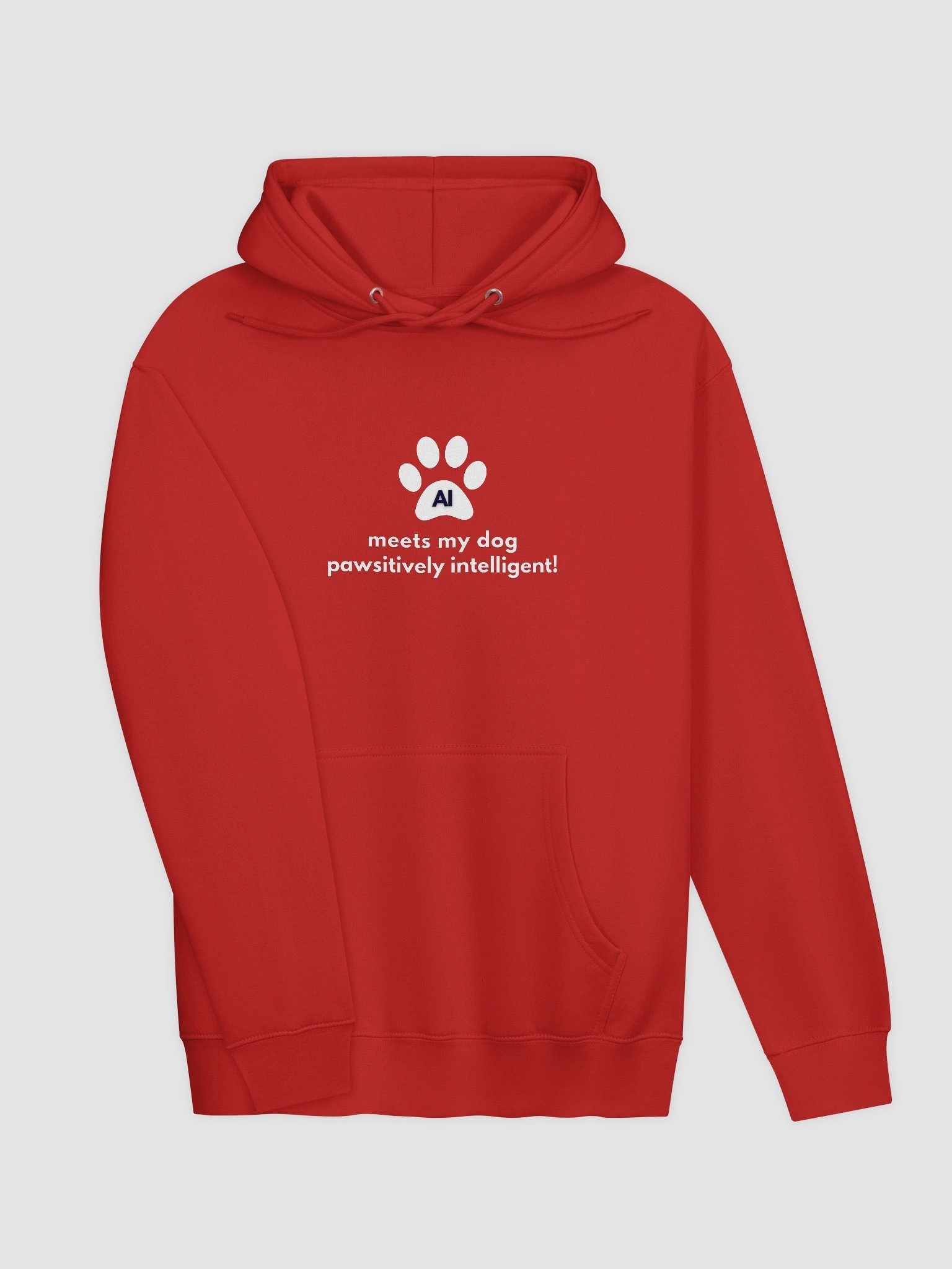 AI meets my dog pawsitively intelligent! Unisex Premium Hoodie product image (11)