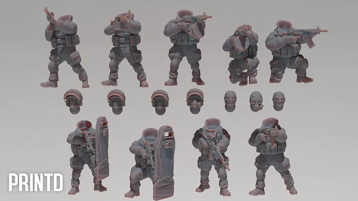 Russian Spetznaz GORKA Team - Modern Warfare Wargame Hobby Resin Scale Models product image (2)