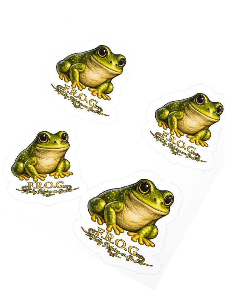 F.R.O.G. Faithful Frog Kiss Cut Stickers product image (5)