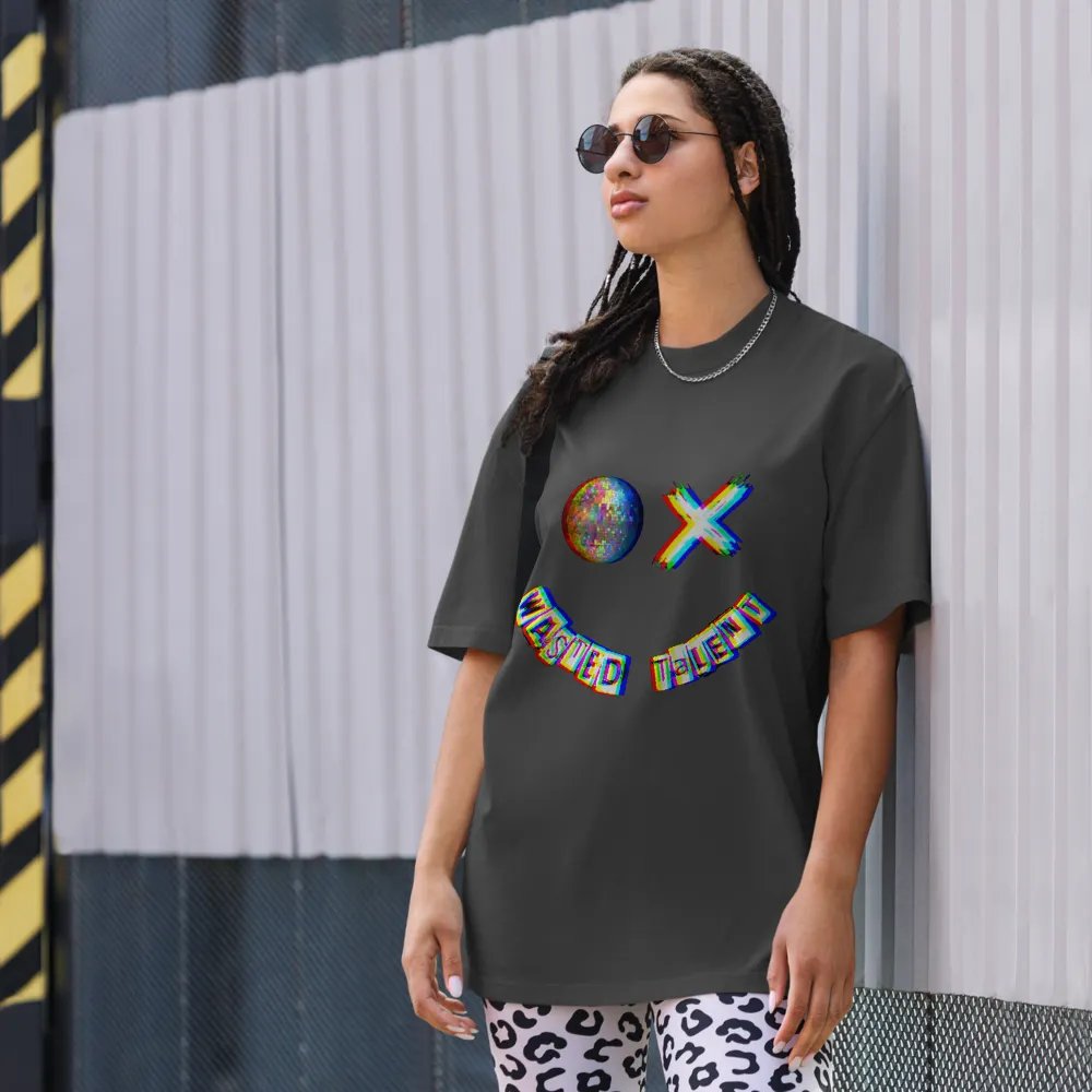 WASTED TALENT OG LOGO SMILEY OVERSIZED TEE product image (8)