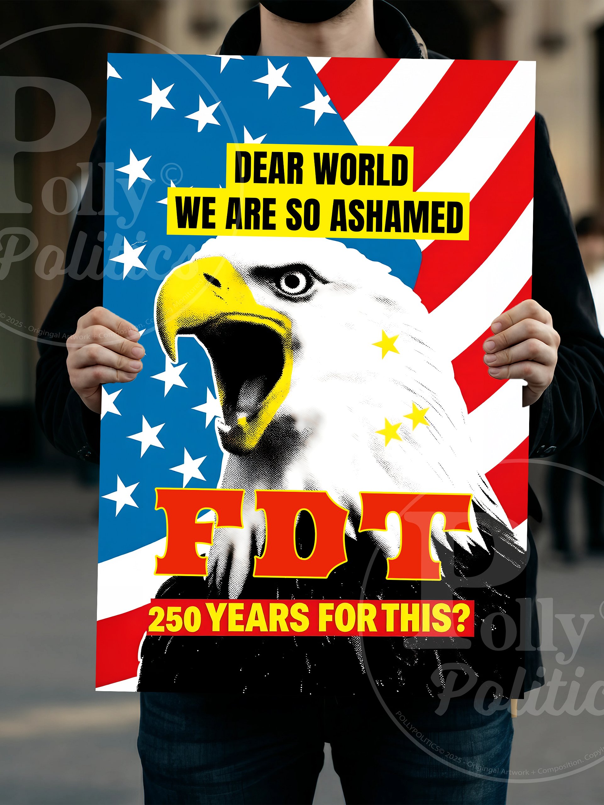 Dear World We Are So Ashamed Protest Sign product image (4)
