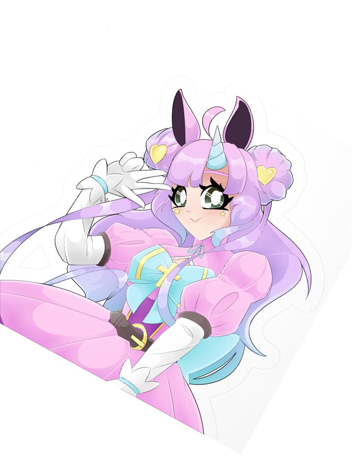 Pastel Unicorn Anime Kiss Cut Sticker product image (5)