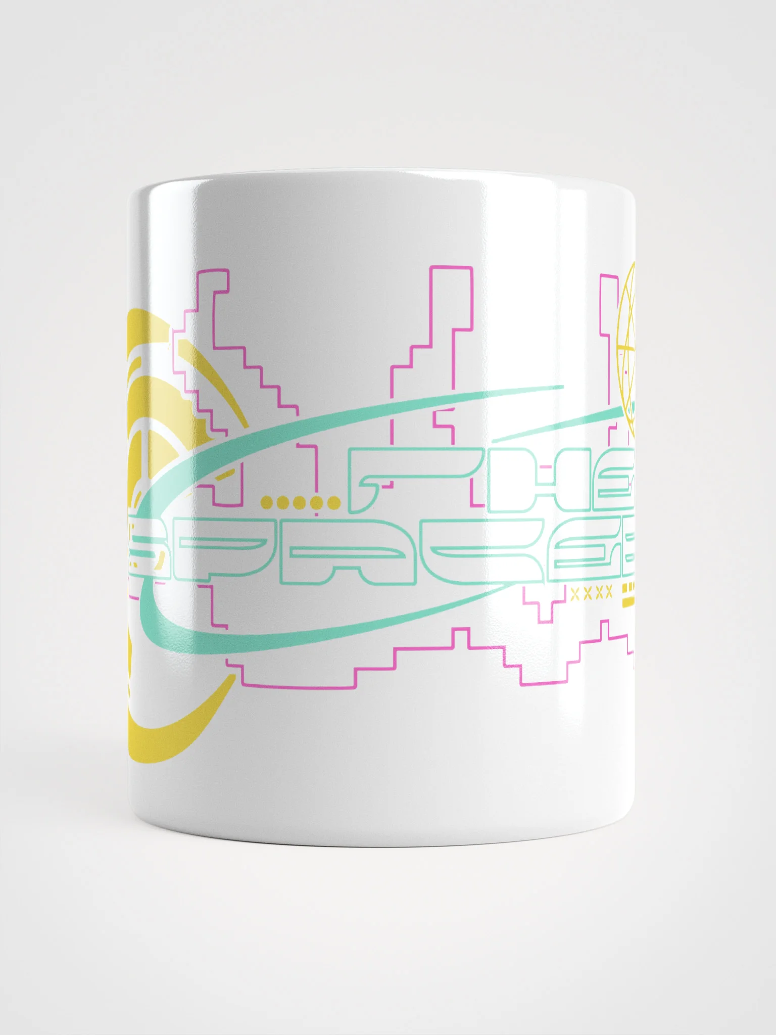 Cyberpunk inspired The SpaceBar sign mug white product image (5)