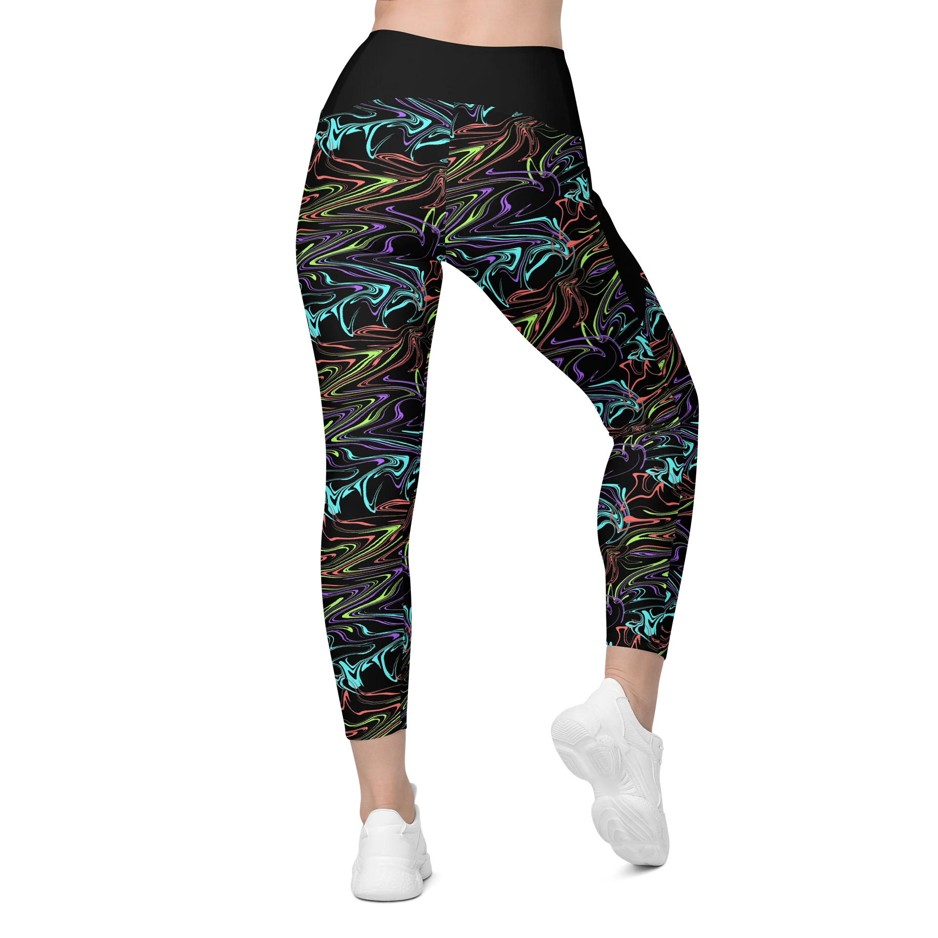 Colorful Crossover Pocket Leggings product image (2)