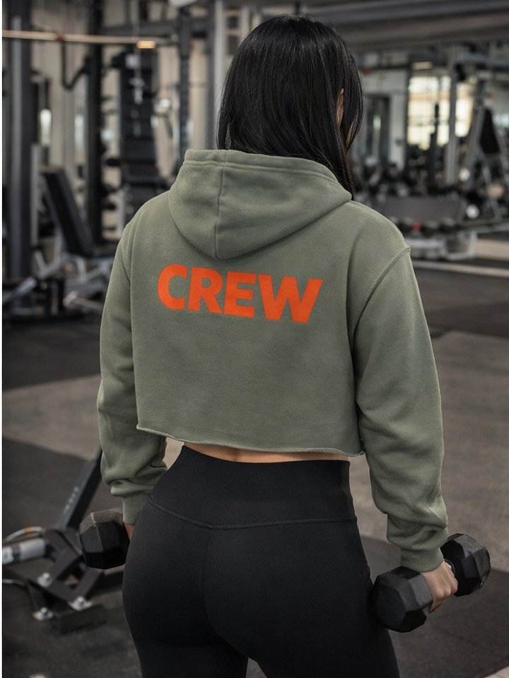 Fleece Kurz-Hoodie - Crew orange product image (2)
