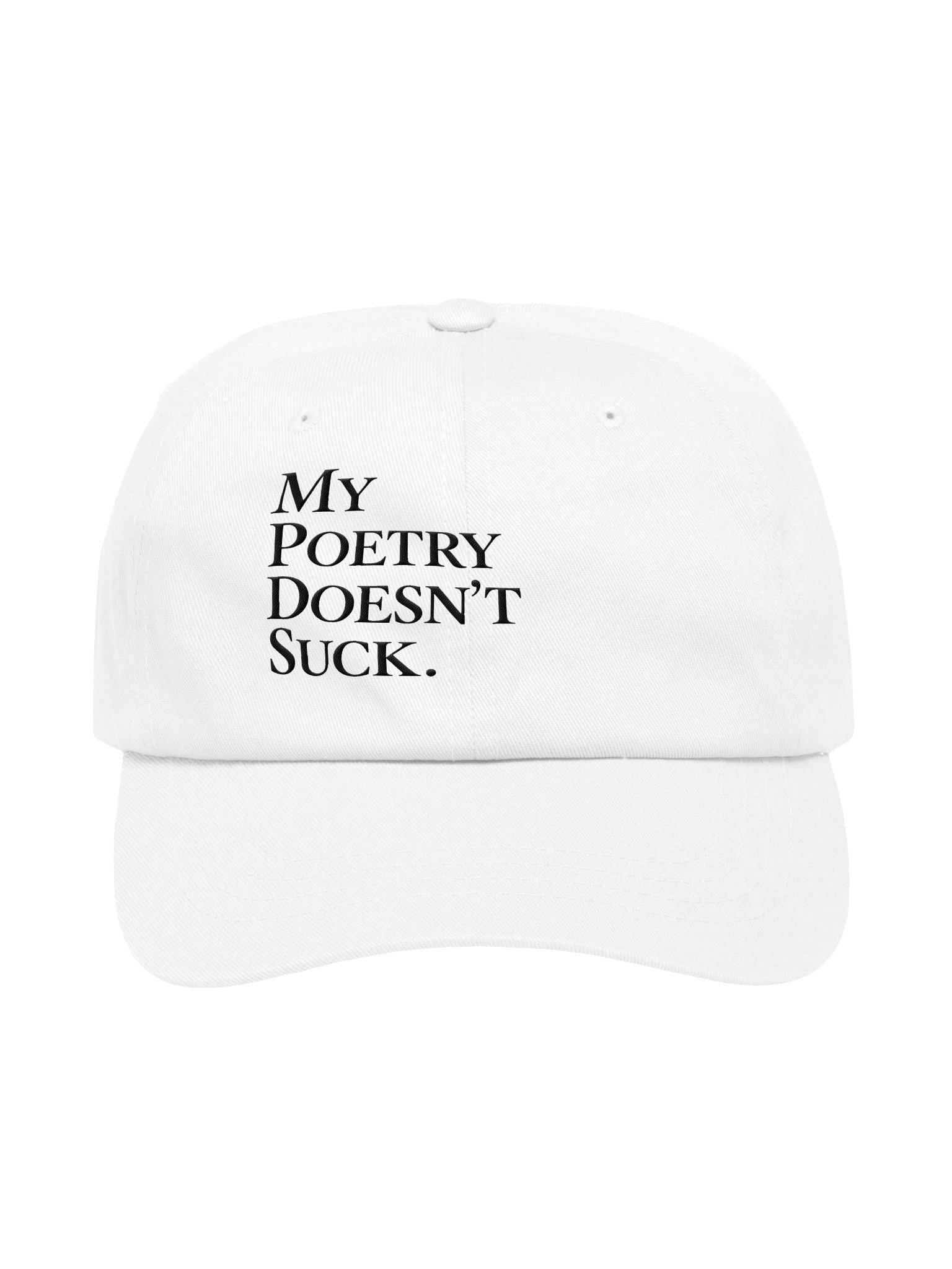 My Poetry Doesn't Suck Dad Hat - White/Black product image (1)
