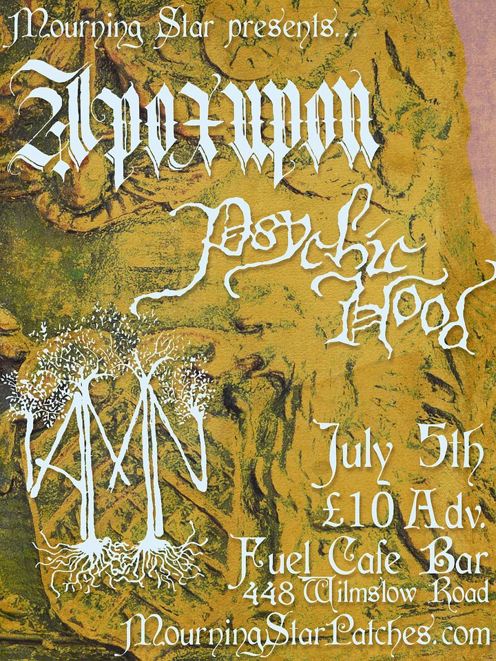 APOXUPON / PSYCHIC HOOD / AMN - JULY 5TH @ FUEL CAFE BAR product image (1)