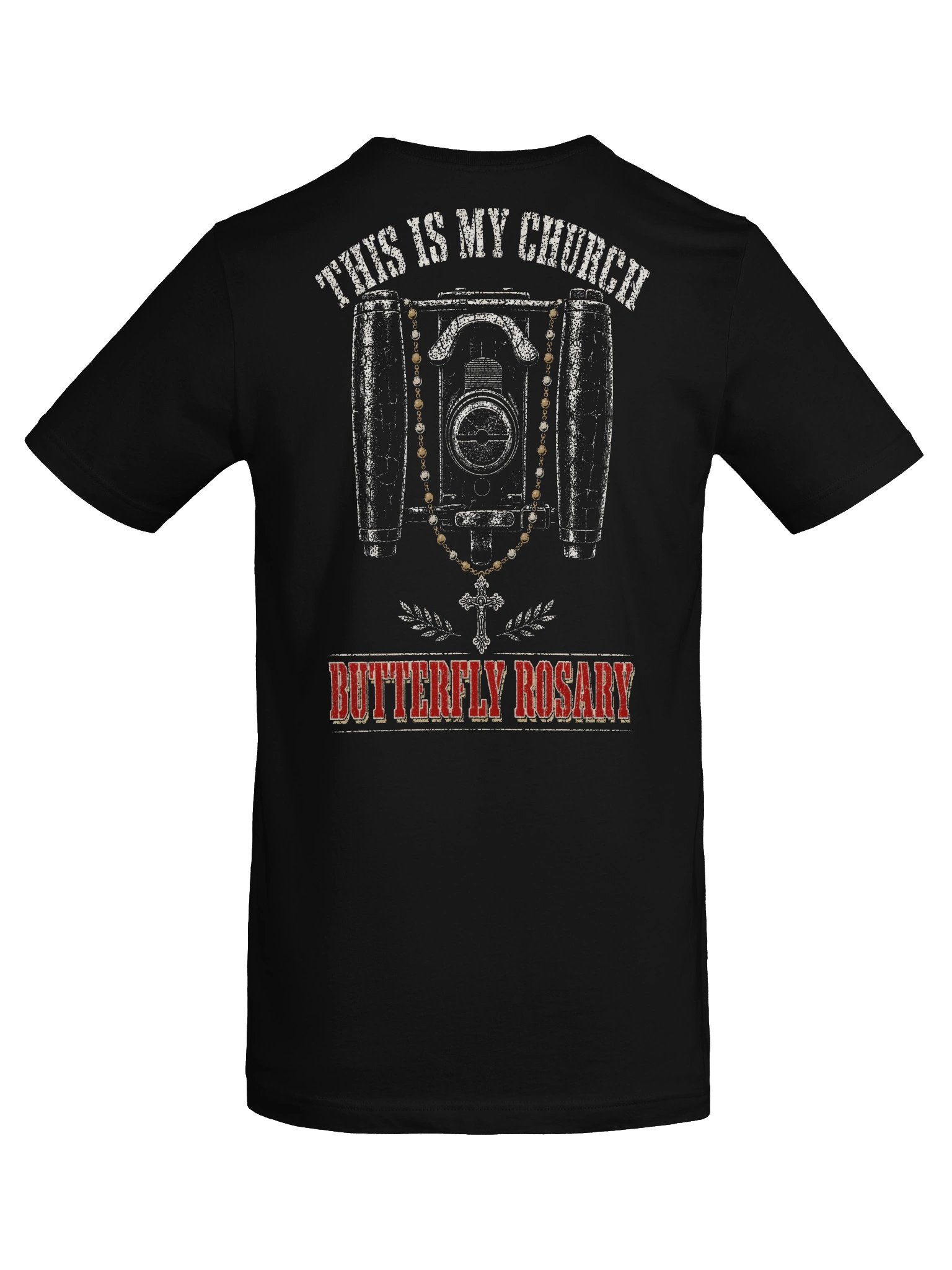 Butterfly Rosary, This Is My Church | Ma Deuce .50 Cal War Hymn | Warrior Shaman Tee product image (6)