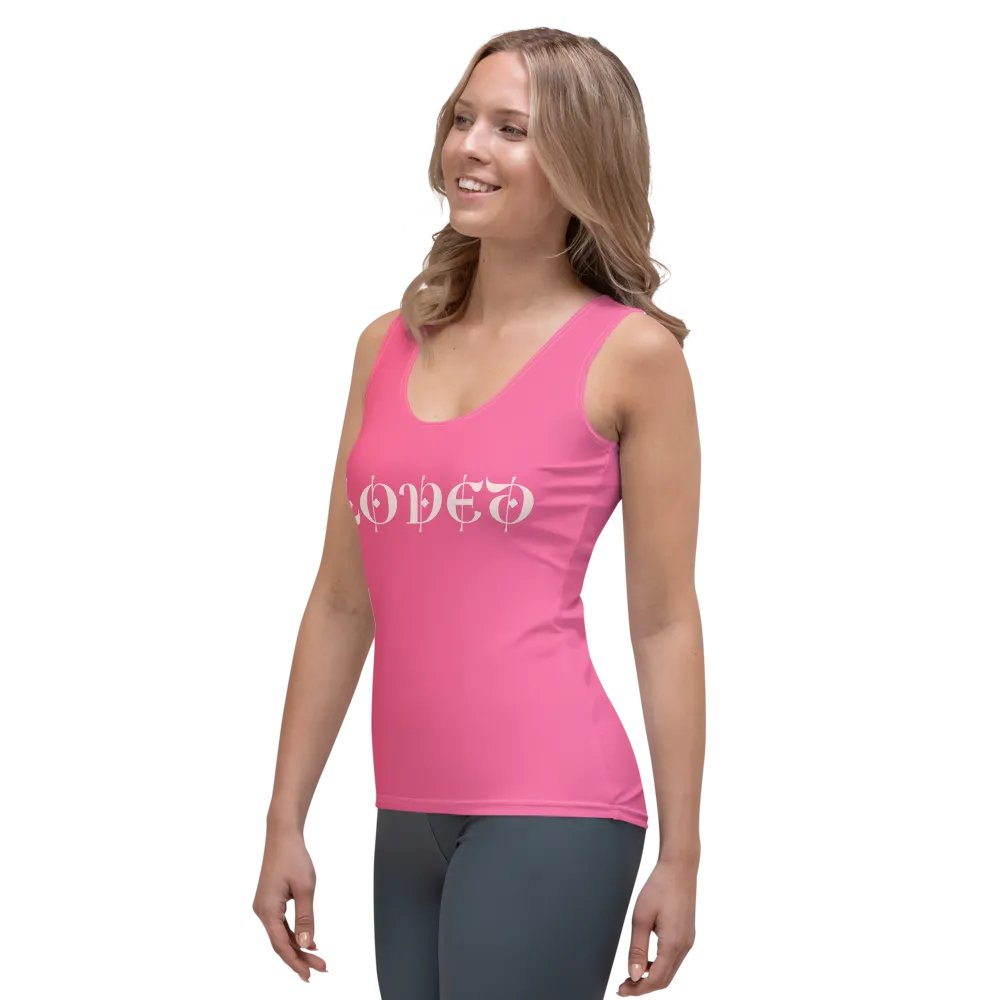 “Loved” Pink All-Over Tank product image (7)