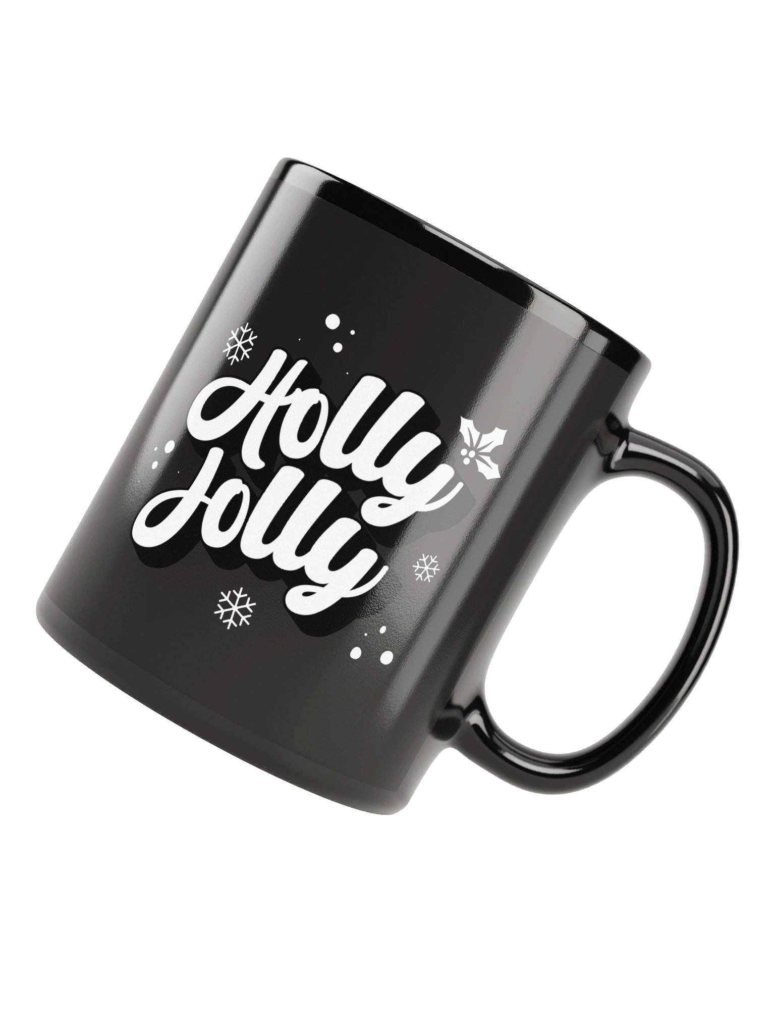 HOLLY JOLLY Coffee Mug Christmas Typography Minimalist product image (7)