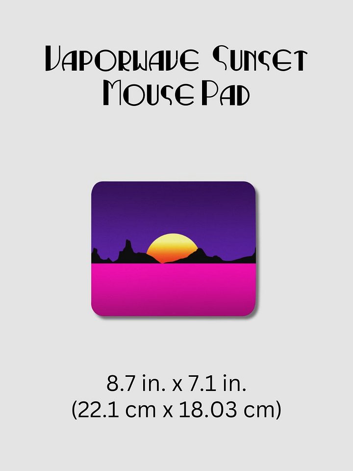 Vaporwave Sunset Mouse Pad - Pink & Purple product image (1)
