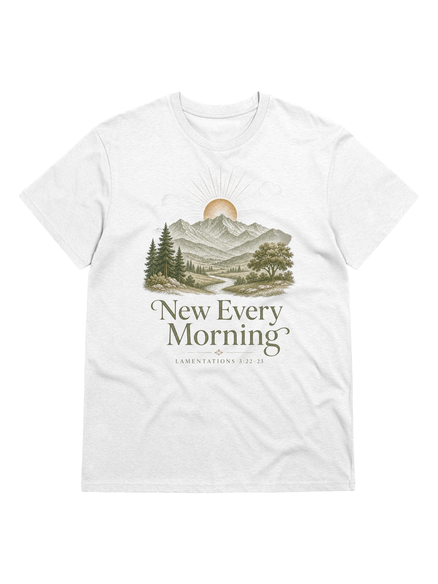 Lamentations 3:22-23 Christian Organic Cotton T-shirt product image (10)
