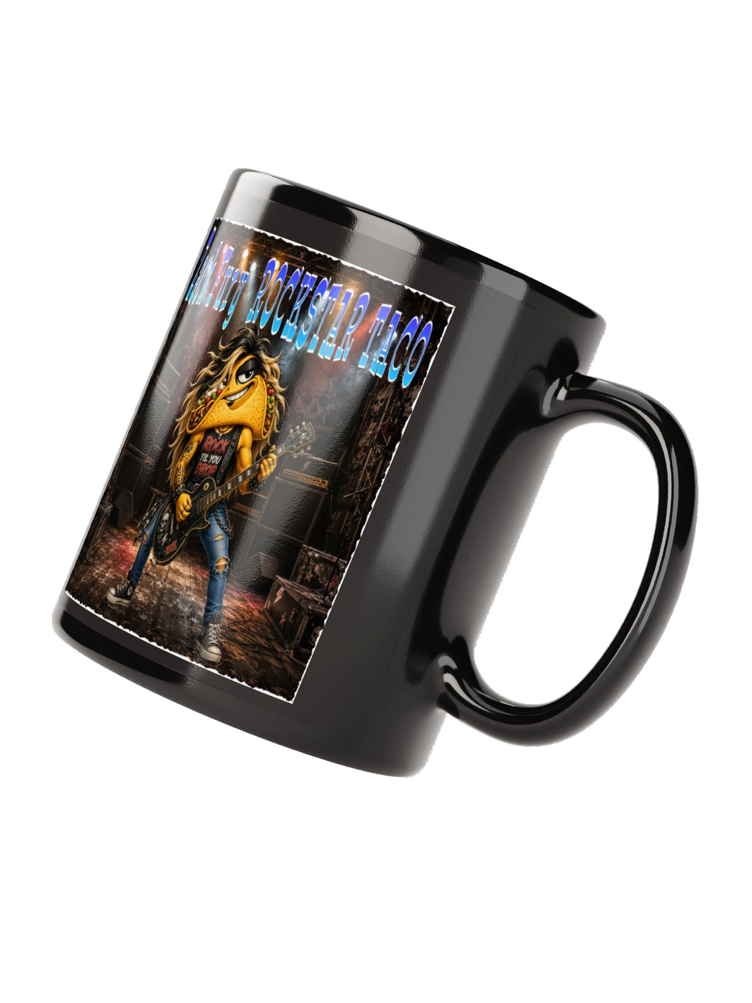 Rockstar Taco Black Glossy Mug - The Taco family product image (8)