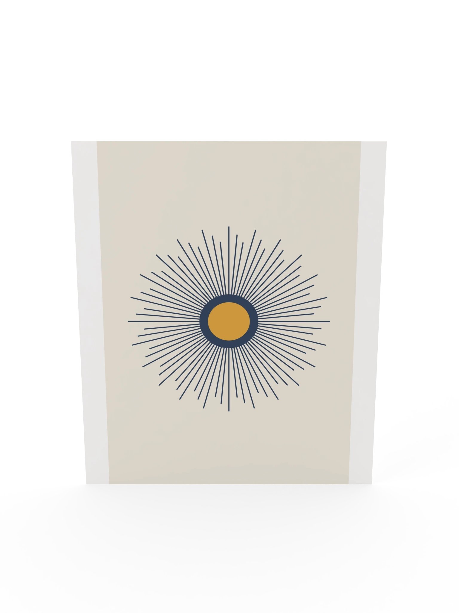 Navy Sunburst Print | Mid Century Bathroom Wall Art product image (7)