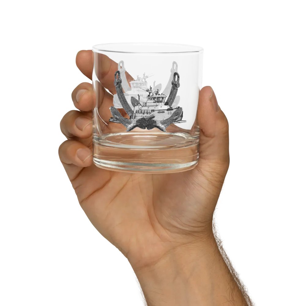 Twin Anchor Titan tug Rocks Glass 10.5oz product image (11)