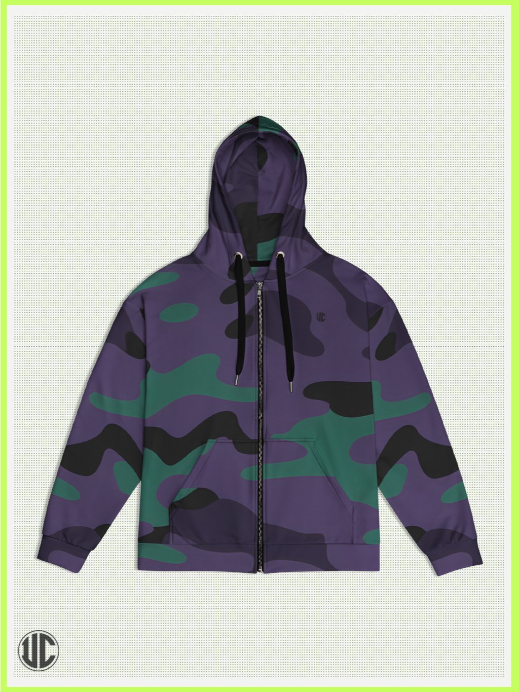 UnkoCon – Midnight Purple Camo Zip Hoodie product image (1)
