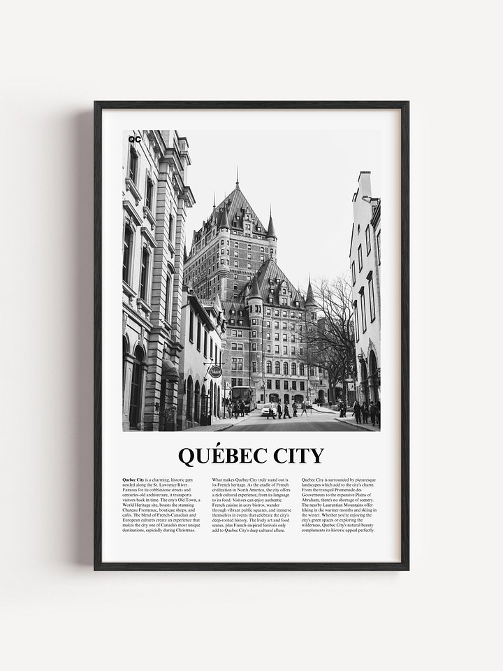 Quebec City 01 Newspaper Poster | Framed product image (1)