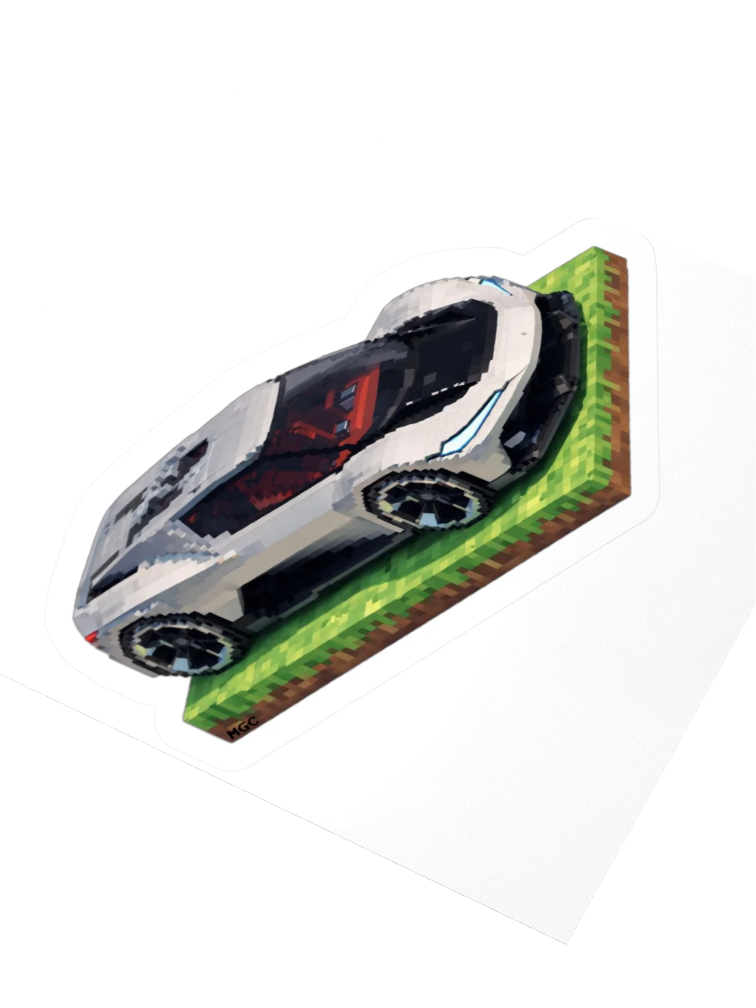 Silver Corvette CX Concept Sticker (Pixel, Retro, Minecraft) product image (7)
