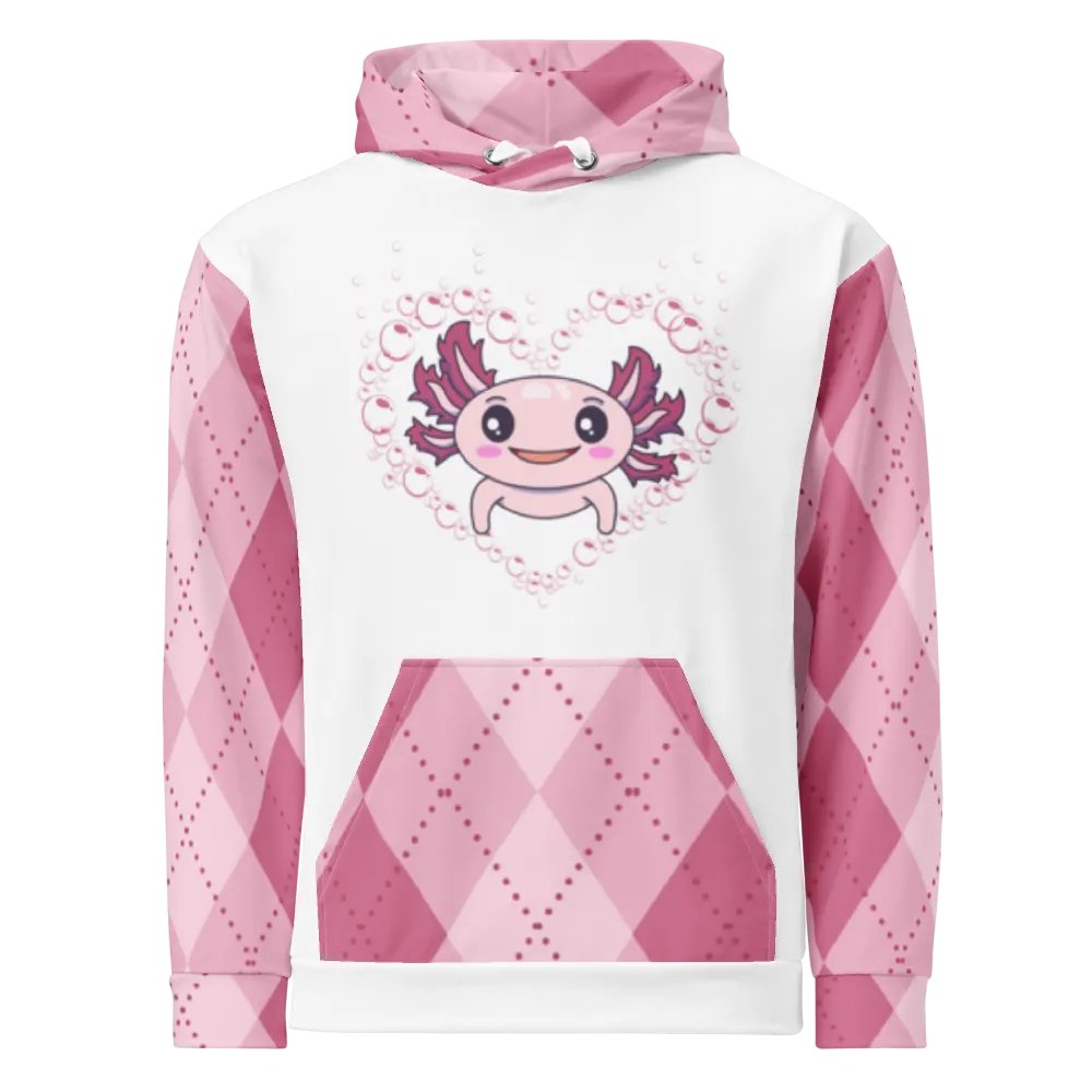 Pink And White Axolotl Hoodie product image (4)
