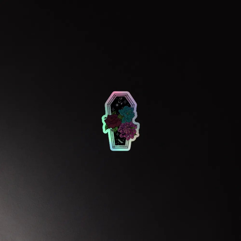 Floral Coffin Holo Sticker product image (4)