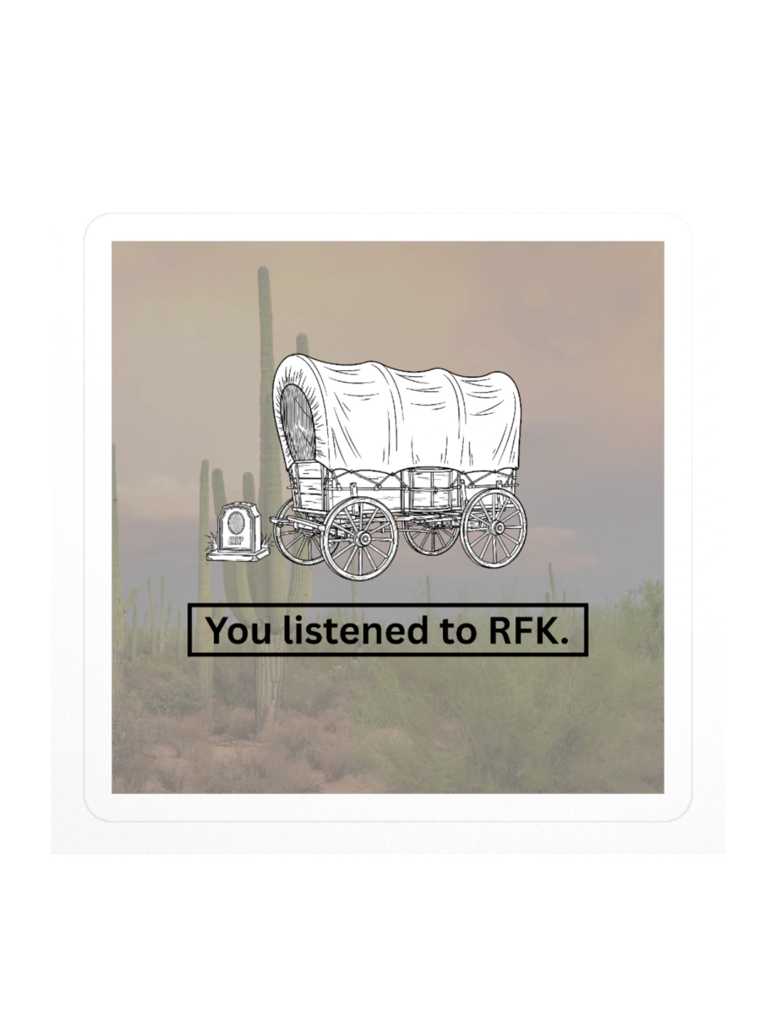 RFK Oregon Trail Kiss Cut Sticker product image (2)