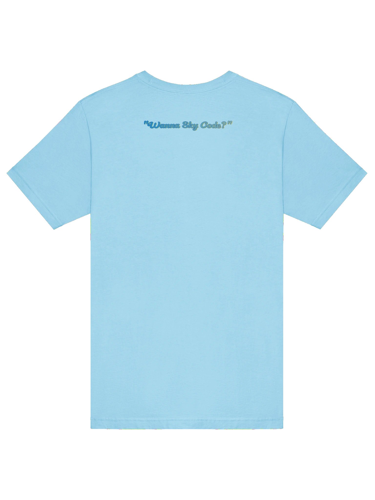 Pastel Frog T - Ocean Blue - "Wanna Sky Code?" on back product image (6)