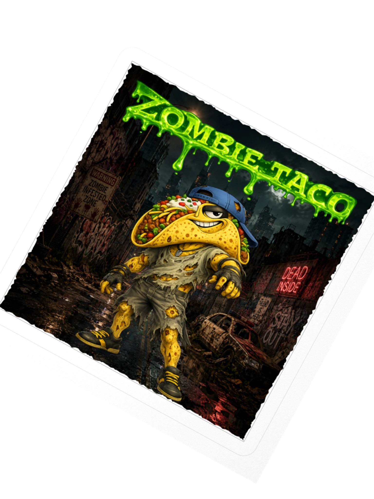 Zombie Taco Kiss Cut Sticker - The Taco family product image (4)