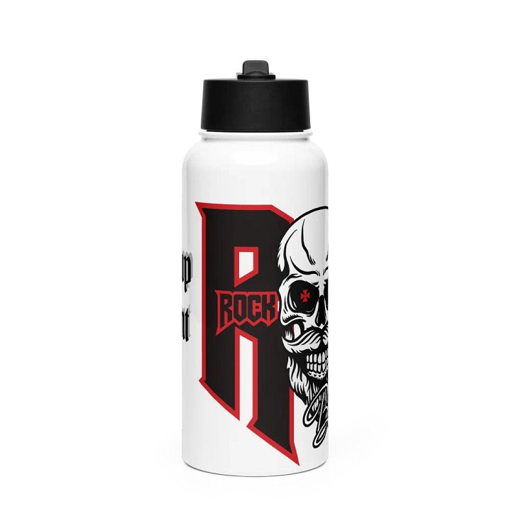 Rock King 32oz Stainless Steel Water Bottle – “Drink Up, Peasant” product image (1)