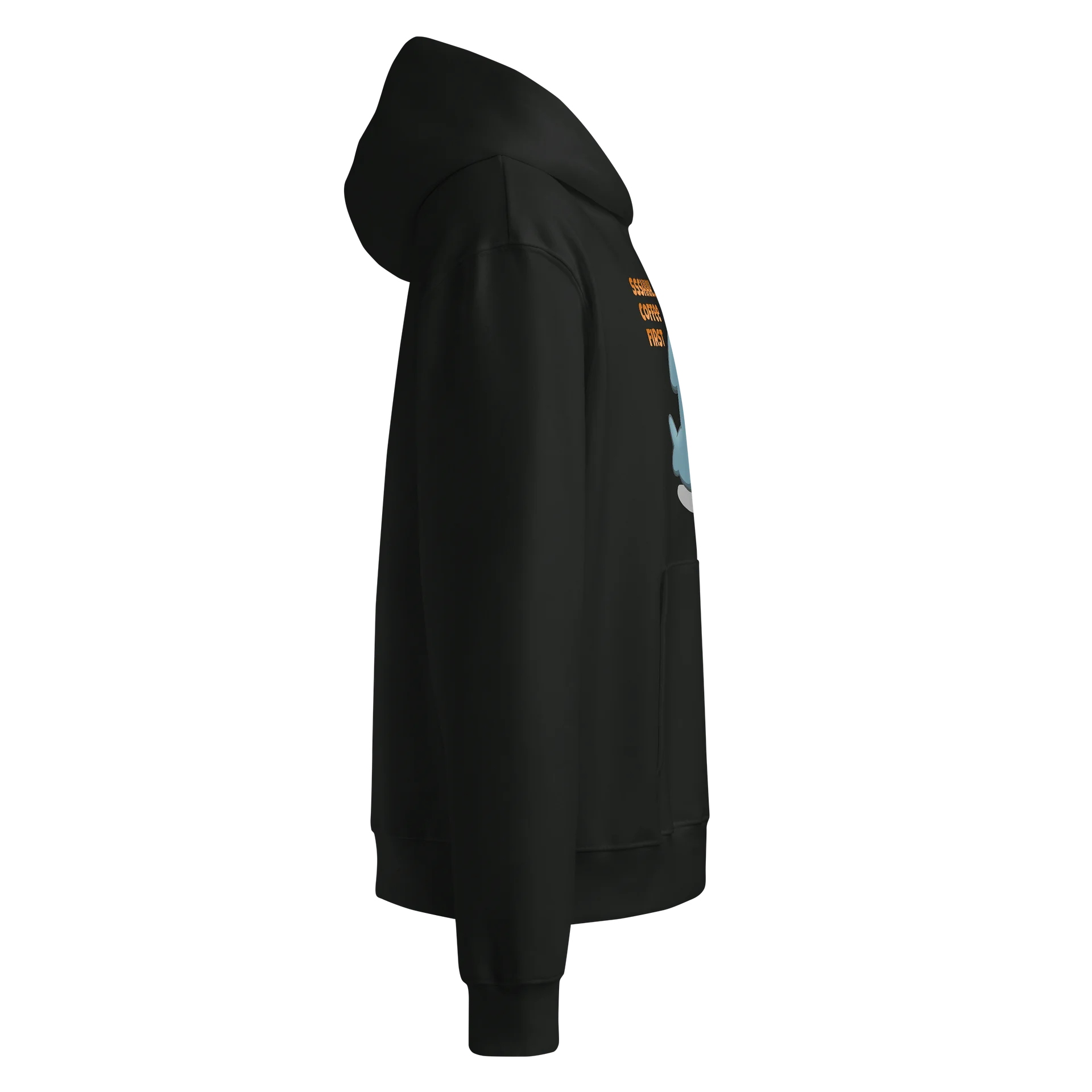 Ssshhh… coffee first - oversized poly fleece lined product image (4)