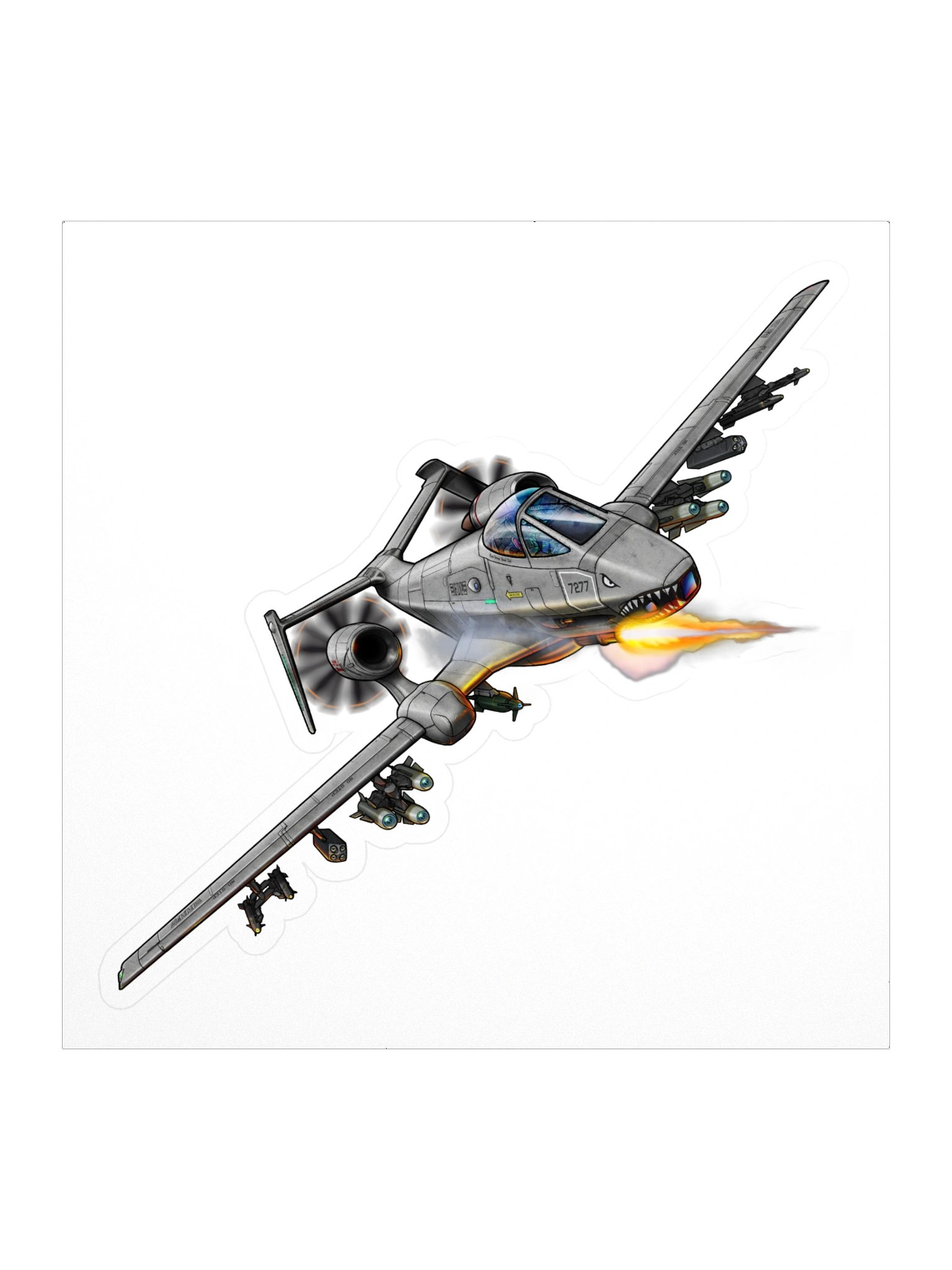 Brawler - Grey Drab (5.5 inch Sticker) product image (1)