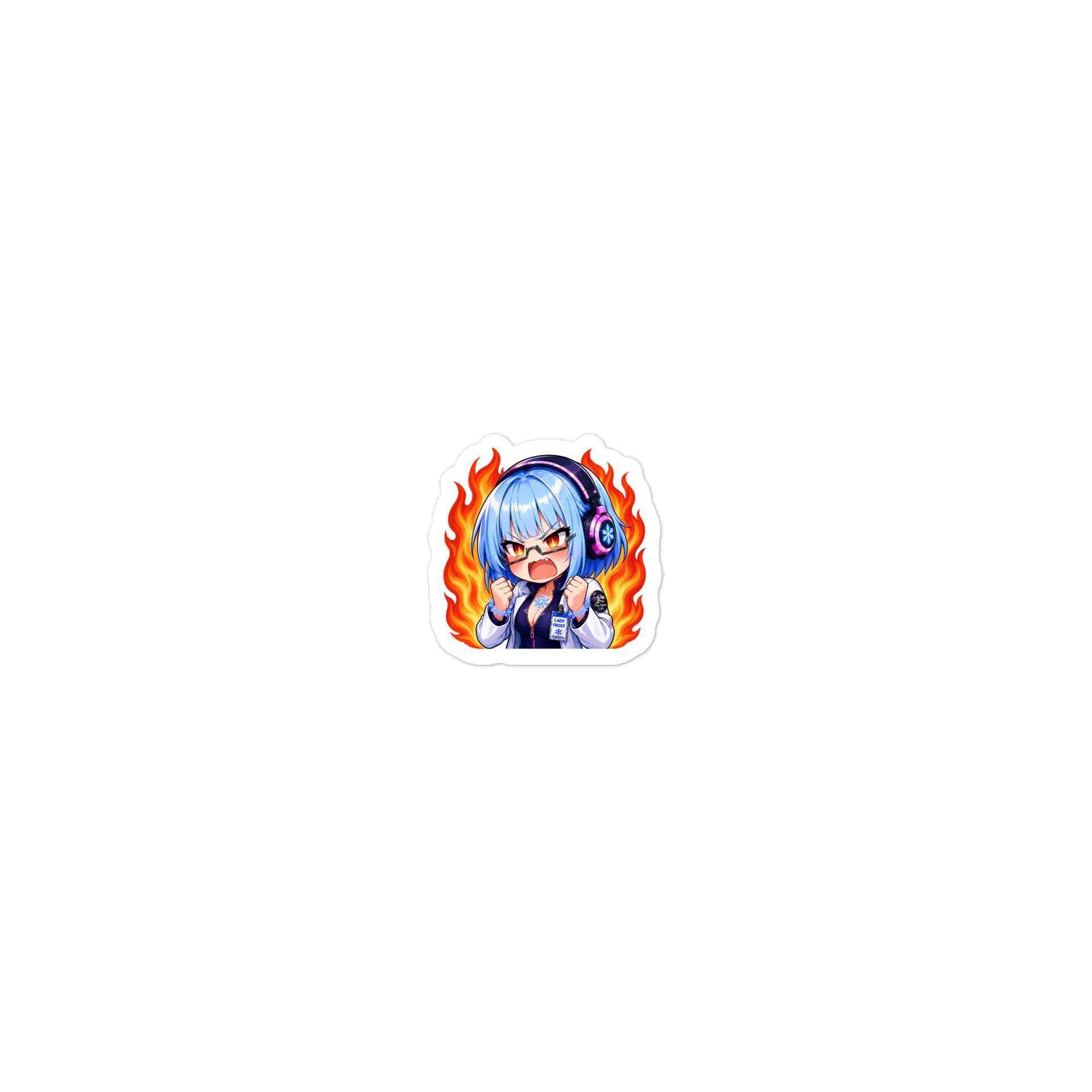 Lady Frost Rage Emote - Die Cut Sticker product image (2)