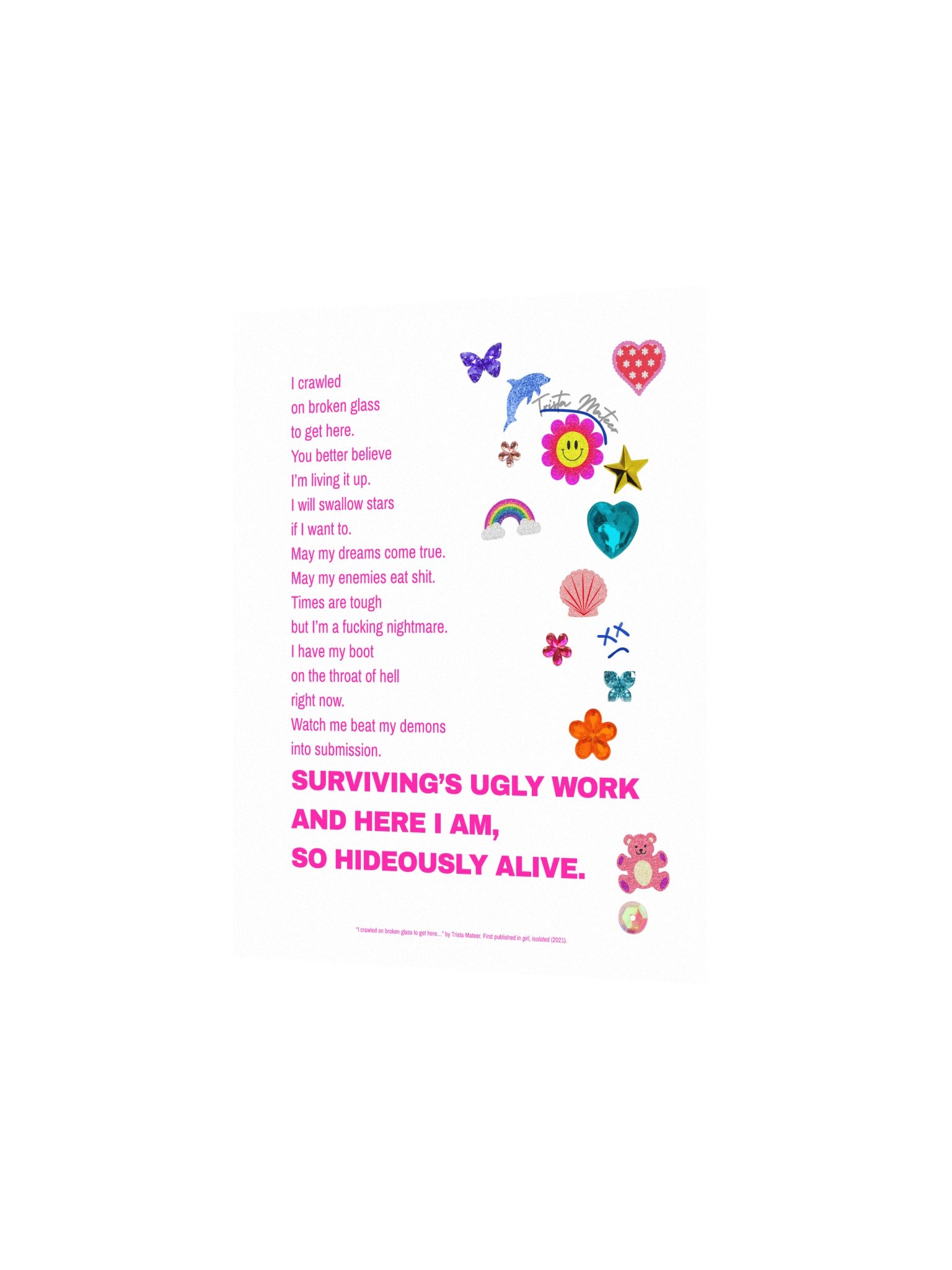 Hideously Alive Print in Pop Pink product image (8)