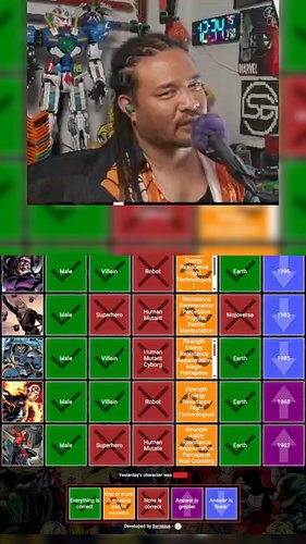 Comic Marveldle for July 29!!! I got destroyed. No getting around it. Jon would be disappointed in me. #comics #marvel #marve...