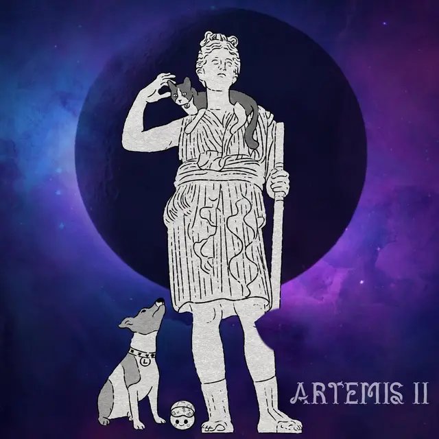 And crying about it. And Laika and Felicette and girlhood and how beautiful and special this planet is and we’re destroying it #artemis #artemisII #laika #felicette 