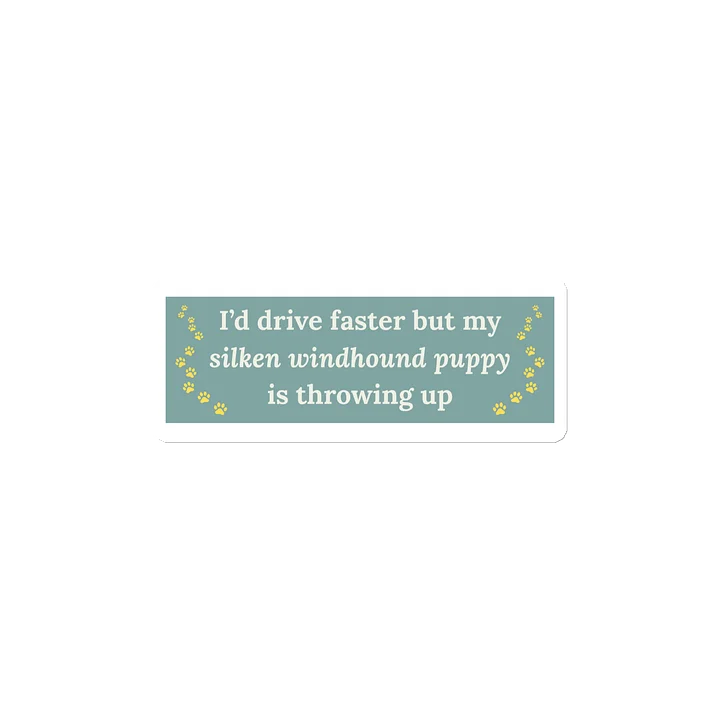 Carsick Puppy Magnet - Green product image (1)