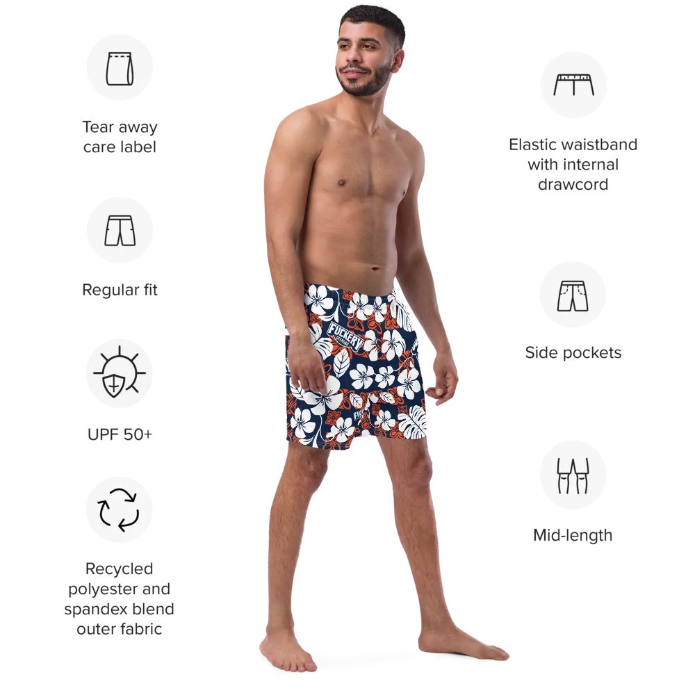 Fuckery Offroad Mens Hawaiian Shorts - Blue/Orange product image (2)