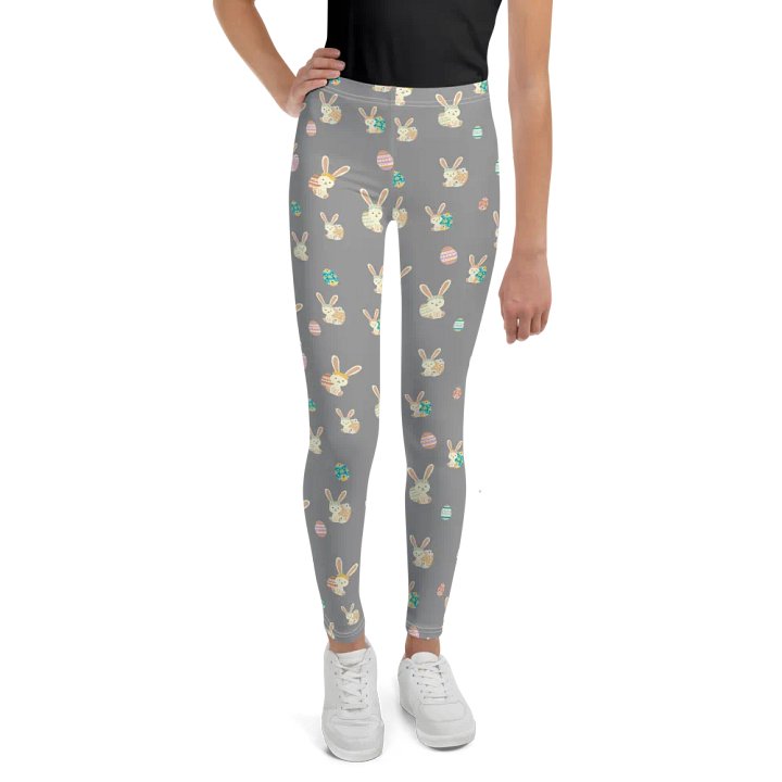 Easter Bunny Eggs All Over Print Youth Leggings product image (1)