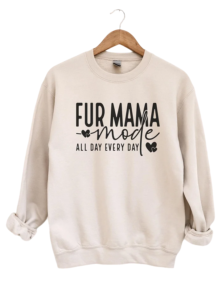 Fur Mama Mode Sweatshirt – Pet Lover Crewneck product image (1)