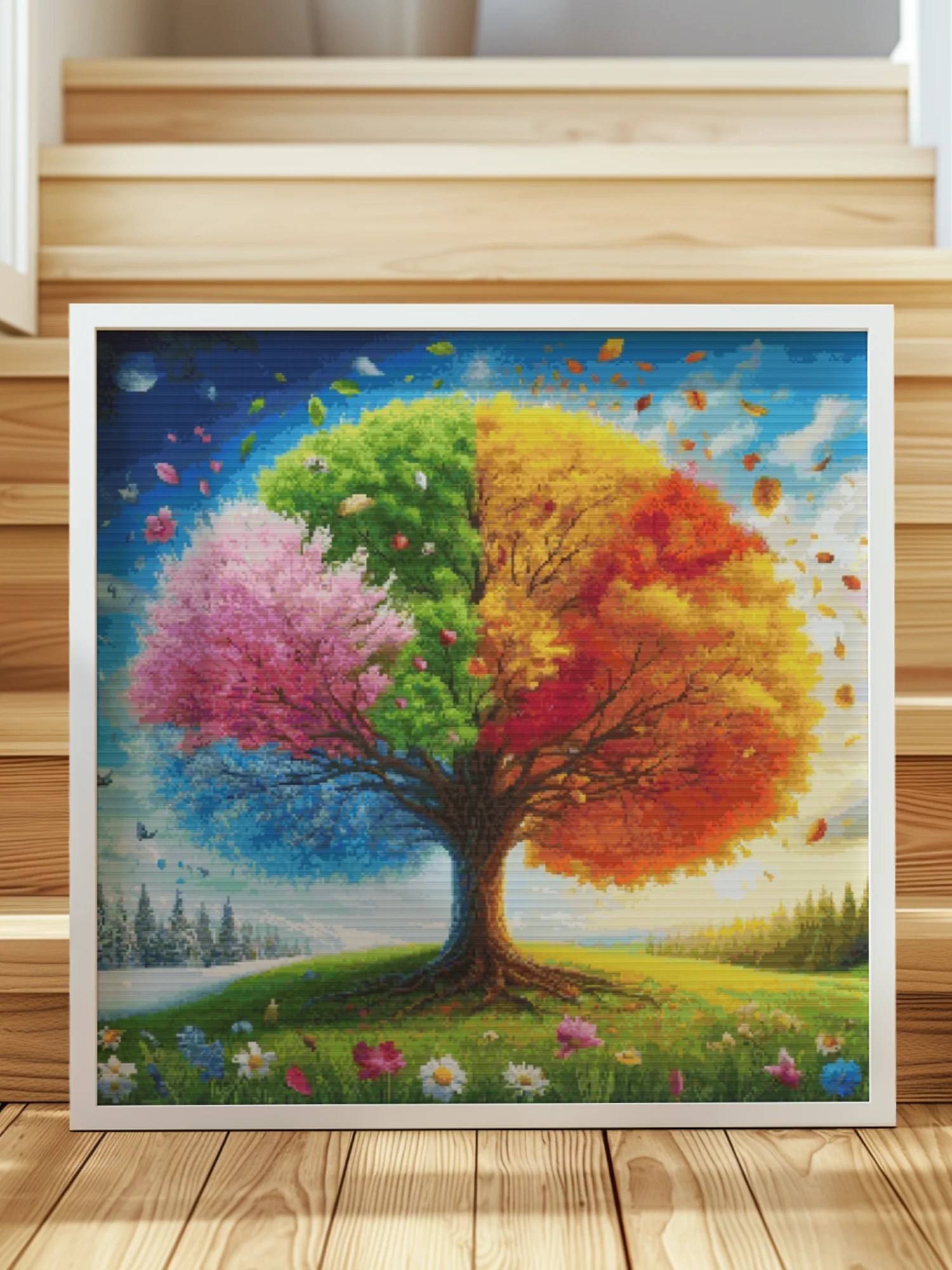 Seasonal Tree Cross Stitch Pattern product image (5)