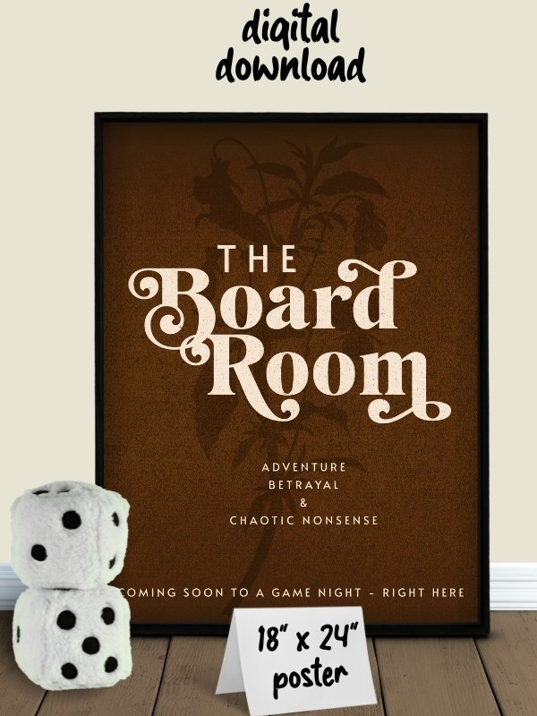 Board Room Movie Poster for Board Gamers - Digital Download product image (1)