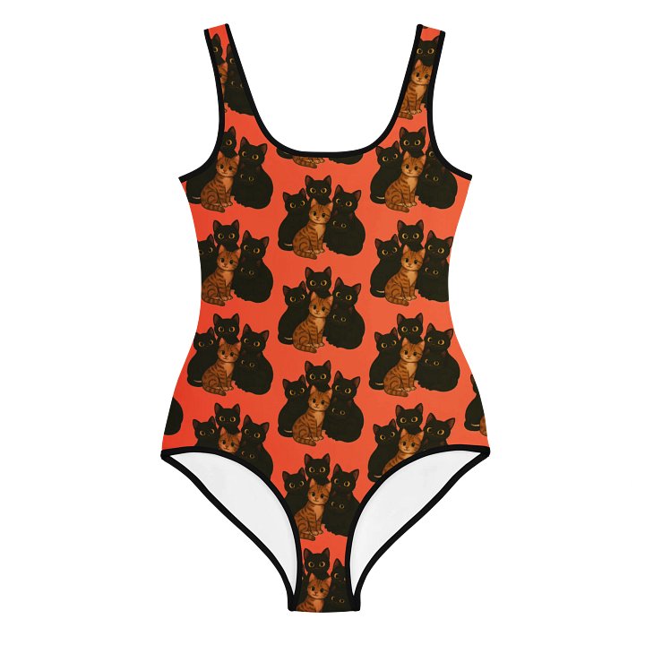 Orange Kitty Youth Swimsuit product image (1)