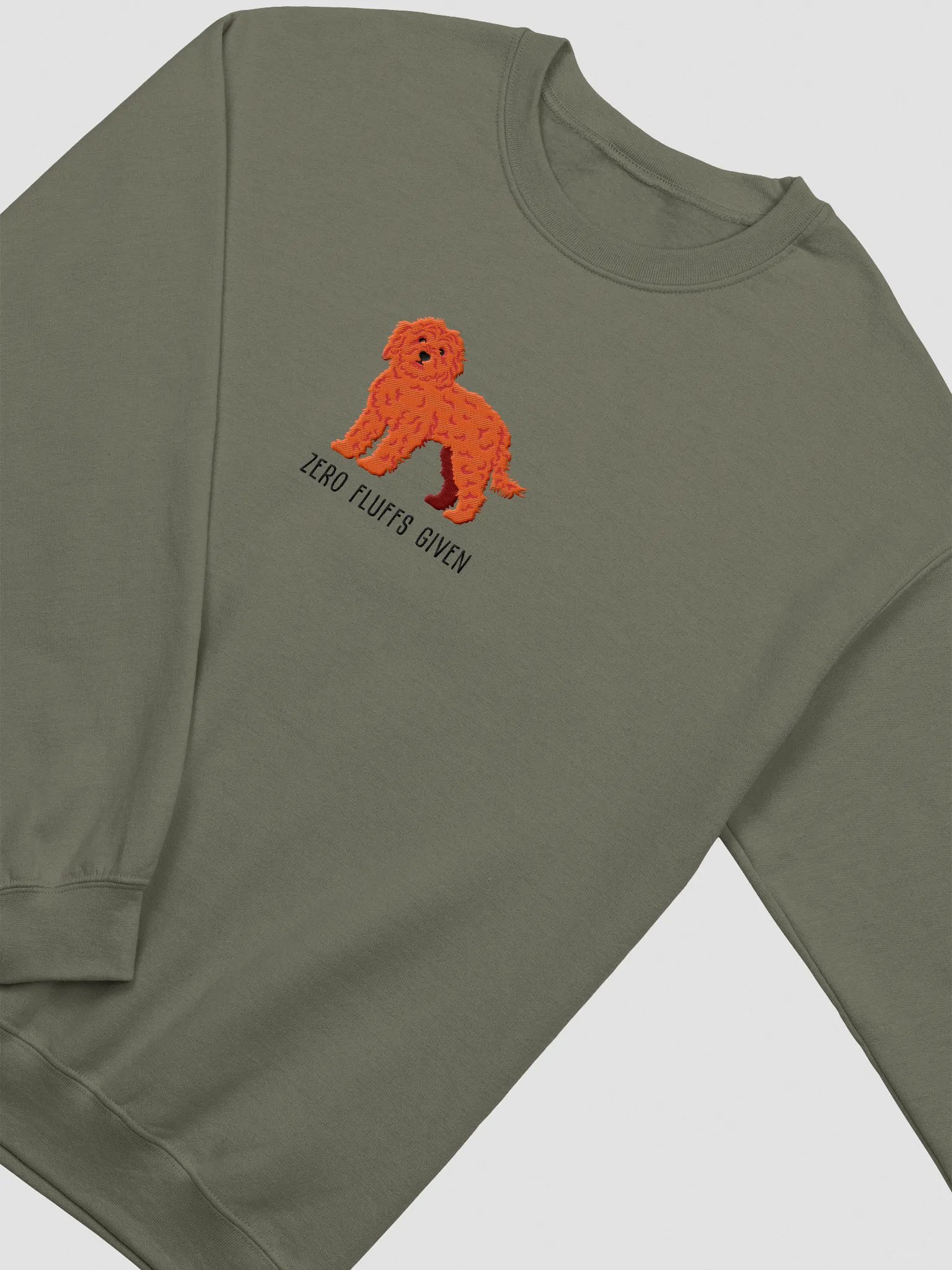 Zero Fluffs Given Sweatshirt (Embroidered) of a Cockapoo(Red) product image (6)