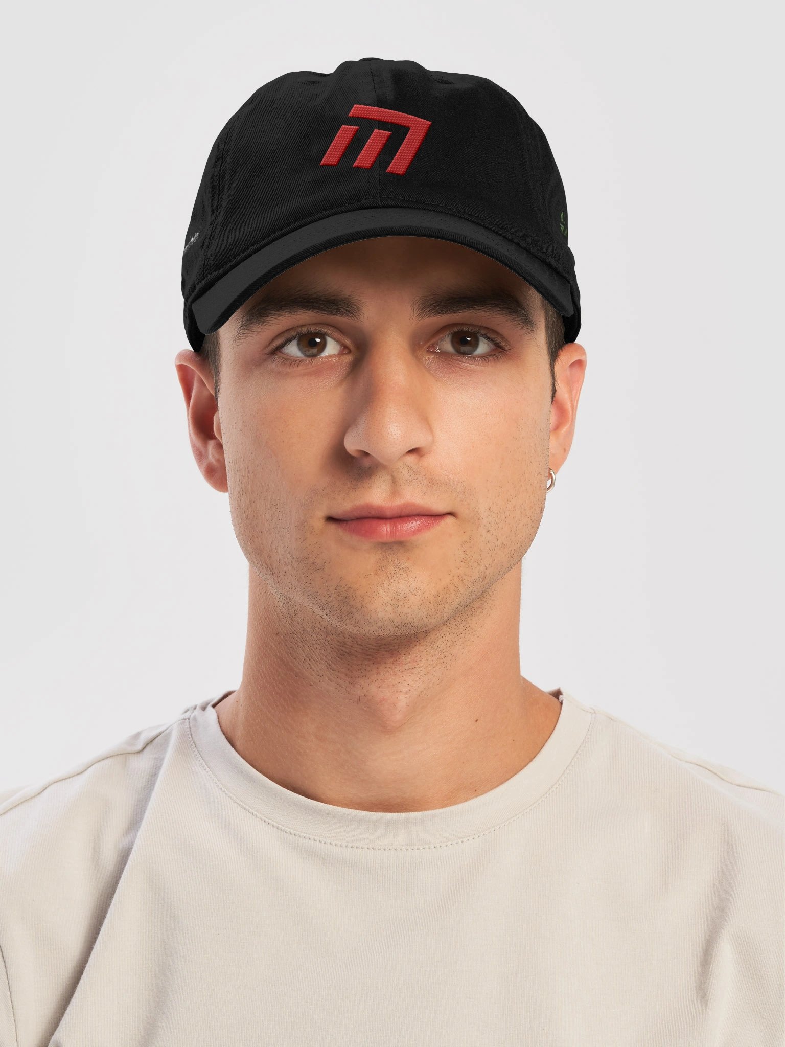 Abstract Red Geometry Stitched Dad Hat UNISEX product image (5)