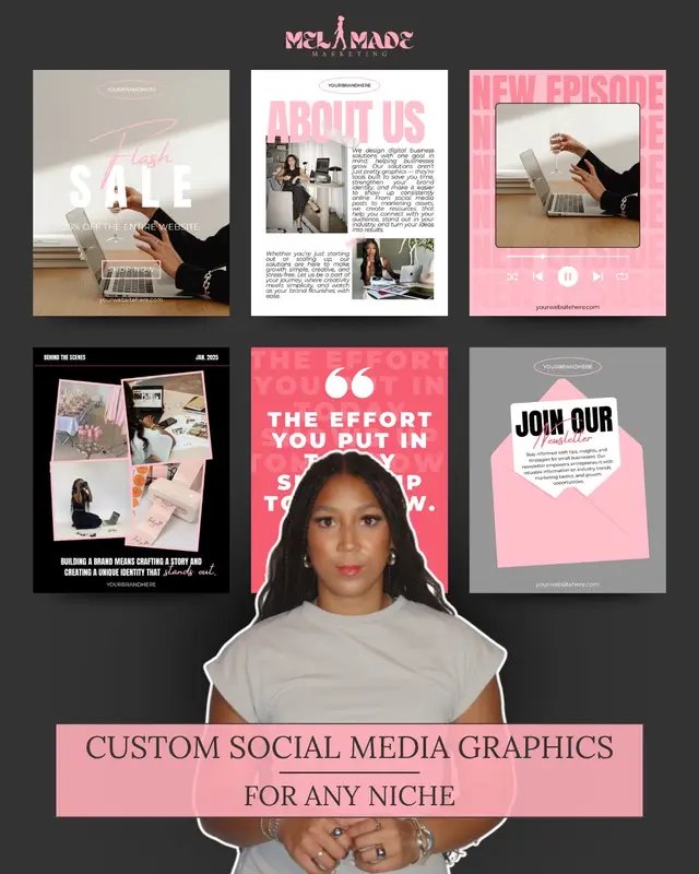 🎨 Need content that actually feels like your brand? Say hello to my Custom Social Media Graphics + Template Service — created for business owners who want to stand out online without spending hours in Canva. Each design is built using your brand colors, fonts, messaging, and images to make your content one of a kind. Plus, you’ll get a Canva link to your templates so you can edit, reuse, and refresh them anytime you need. Perfect for: ✨ Small business owners ✨ Coaches and consultants ✨ Service providers ✨ Creatives and personal brands Ready to elevate your visuals and make your content click? 📲 Comment 