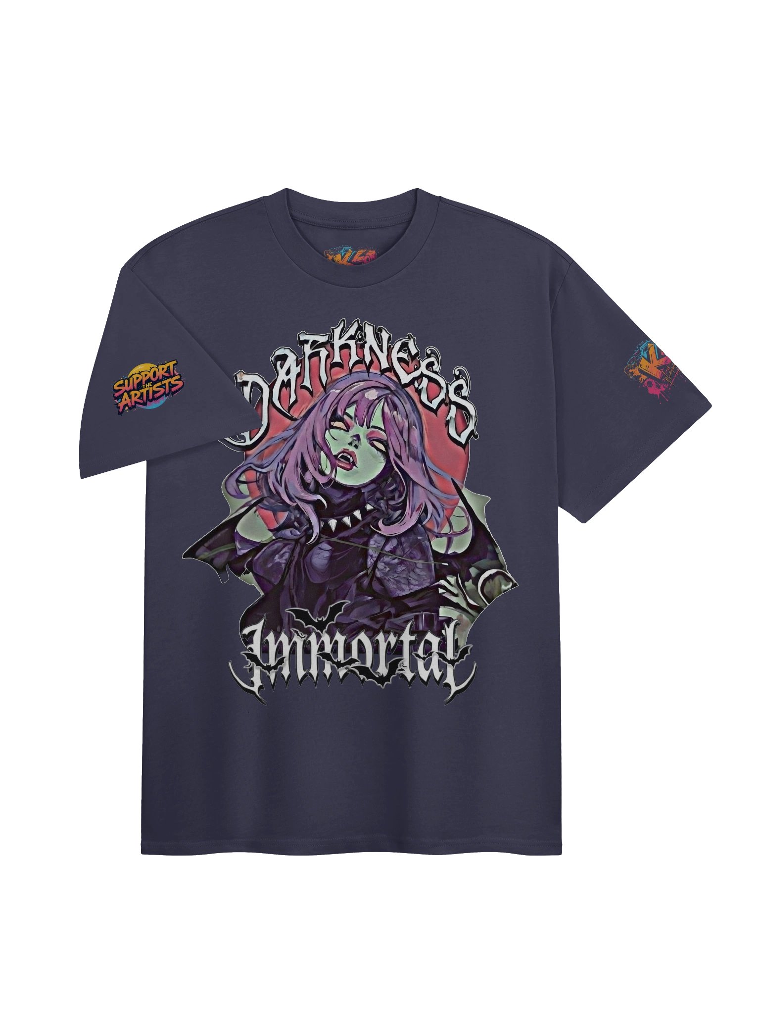 Darkness Goth Girl Super Heavy Weight Lux Cotton T-shirt product image (8)