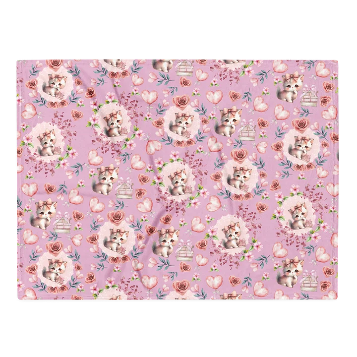 Bookish Kitten Throw Blanket product image (2)
